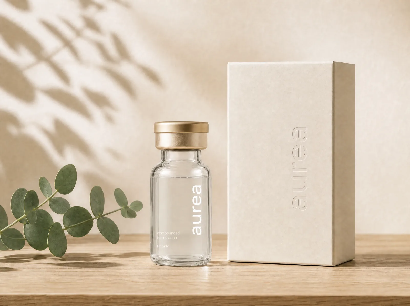 aurea labeled vial and box